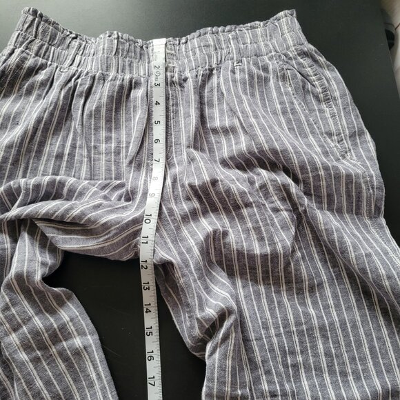 Briggs Linen Blend Women’s L Wide Leg Lounge Pants, Relaxed Pull-on, Like New - Picture 8 of 9